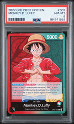 2022 One Piece Romance Dawn Leader Monkey D. Luffy #OP01003 PSA 8