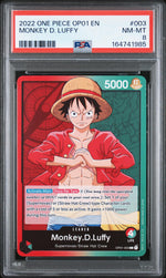 One Piece Card Game Monkey.D.Luffy #003 PSA 8