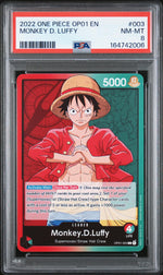 2022 One Piece Romance Dawn Monkey D. Luffy #OP01003 PSA 8