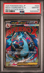 2025 Pokemon Mega Dream Ex High Class Expansion Japanese Mega Attack Rare Mega Charizard X Ex #223 PSA 10