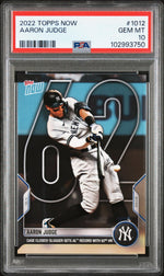 2022 Topps Now Aaron Judge #1012 /91685 PSA 10