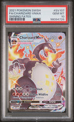 2021 Pokemon Sword and Shield Shining Fates Charizard Vmax #SV107 PSA 10