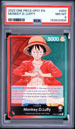 2022 One Piece Romance Dawn Monkey D. Luffy #OP01003 PSA 8