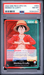One Piece Card Game Monkey D. Luffy #003 PSA 8