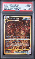 2023 Pokemon Sword and Shield Crown Zenith Secret Rare Giratina Vstar #GG69 PSA 10