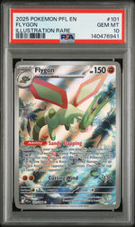 2025 Pokemon Mega Evolution Phantasmal Flames Illustration Rare Flygon #101 PSA 10