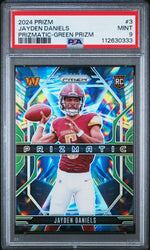 2024 Panini Prizm Prizmatic Green Prizm Jayden Daniels #3 PSA 9