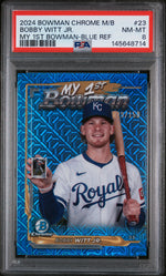 2024 Bowman Chrome Mega Box My 1st Bowman Blue Ref Bobby Witt Jr. #23 /150 PSA 8