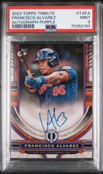 2023 Topps Tribute Tribute Autograph Purple Francisco Alvarez #TAFA /50 PSA 9
