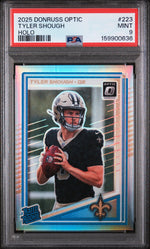 2025 Donruss Optic Holo Prizm Tyler Shough #223 PSA 9