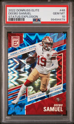 2022 Donruss Elite Status Explosion Deebo Samuel #48 /499 PSA 10