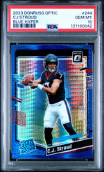 2023 Donruss Optic Rated Rookie Blue Hyper CJ Stroud #244 PSA 10