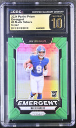2024 Prizm #6 Malik Nabers Emergent CGC 10