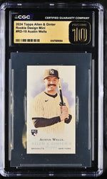 2024 Allen & Ginter #RD-19 Austin Wells Rookie Design Mini CGC 10