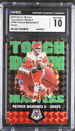2020 Mosaic #TM8 Patrick Mahomes II Touchdown Masters CGC 10
