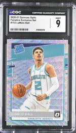 2020 Donruss Optic #153 LaMelo Ball Fanatics Exclusive CGC 9