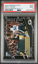 2022 Panini Donruss Elite Field Vision Black 1/1 Brett Favre #FV7 PSA 9