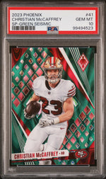 2023 Panini Phoenix Sp-Green Seismic Christian Mccaffrey #41 /25 /225 PSA 10