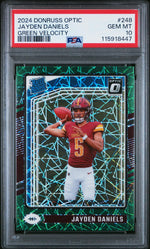 2024 Donruss Optic Rated Rookie Green Velocity Jayden Daniels #248 PSA 10