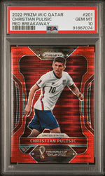 2022 Panini Prizm World Cup Breakaway Red Christian Pulisic #201 /99 PSA 10