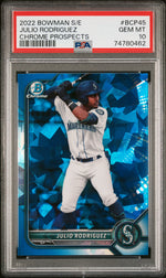 2022 Bowman Sapphire Chrome Prospect Julio Rodriguez #BCP45 PSA 10