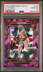 2023 Panini Prizm Draft Picks Purple Ice CJ Stroud #102 /149 PSA 10