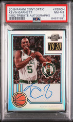 2019 Panini Contenders Optic '82 Tribute Autograph Kevin Garnett #5 PSA 8