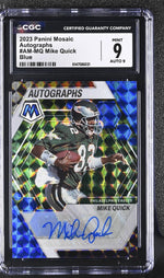 2023 Mosaic #AM-MQ Mike Quick Autographs Auto CGC 9