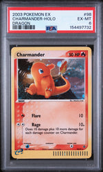 2003 Pokemon Ex Dragon Holo Charmander #98 PSA 6