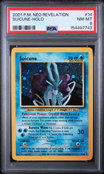 2001 Pokemon Neo Revelation Holo Suicune #14 PSA 8