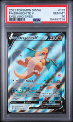 2021 Pokemon Sword and Shield Evolving Skies Dragonite V #192 PSA 10