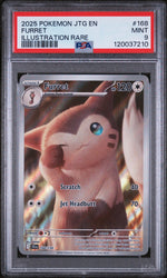 2025 Pokemon Scarlet and Violet Journey Together Illustration Rare Furret #168 PSA 9