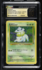 2023 Pokemon #001/034 Bulbasaur Venusaur & Lugia ex Deck - Holo CGC 10