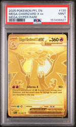 2025 Pokemon Mega Evolution Phantasmal Flames Mega Hyper Rare Mega Charizard X Ex #130 PSA 9