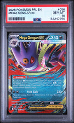 2025 Pokemon Mega Evolution Phantasmal Flames Mega Gengar Ex #056 PSA 10