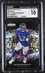 2021 Prizm #B-11 Saquon Barkley Brilliance CGC 10