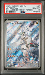 2025 Pokemon Scarlet and Violet Journey Together Enhanced Booster Box Topper N's Reshiram #167 PSA 10