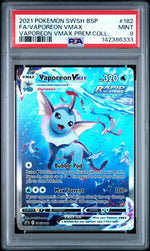 2021 Pokemon Sword and Shield Black Star Promo Premium Collection Vaporeon Vmax #SWSH182 PSA 9