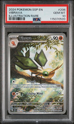 2024 Pokemon Scarlet and Violet Surging Sparks Illustration Rare Vibrava #206 PSA 10