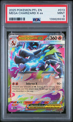 2025 Pokemon Mega Evolution Phantasmal Flames Mega Charizard X Ex #013 PSA 9