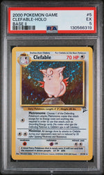 2000 Pokemon Base Set 2 Holo Clefable #5 PSA 5