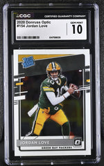 2020 Donruss Optic #154 Jordan Love Rated Rookie CGC 10