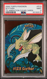 2000 Topps Pokemon Tv Animation Clear Cards Scyther #PC9 PSA 9