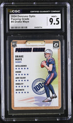 2024 Donruss Optic #4 Drake Maye Passing Grade CGC 9.5