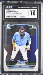 2023 Bowman Chrome #BCP-61 Junior Caminero Chrome Prospects CGC 10