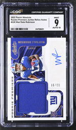 2022 Absolute Wan'Dale Robinson Rookie Premiere Jumbo Relics Autos /99 Auto CGC 9