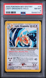 2002 Pokemon Neo Destiny Holo Light Dragonite #14 PSA 8