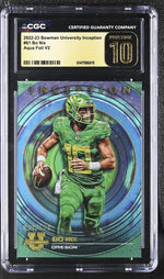 2022 Bowman #61 Bo Nix University Inception /199 CGC 10
