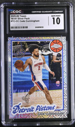 2025 Topps Chrome #TC-CC Cade Cunningham '80-81 Silver Pack CGC 10