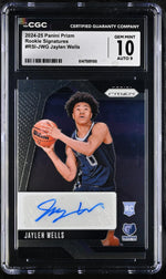 2024 Prizm #RSI-JWG Jaylen Wells Rookie Signatures CGC 10